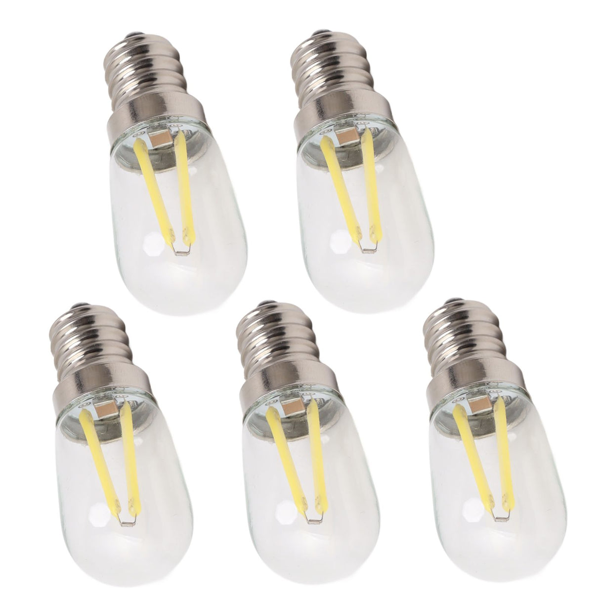 5Pcs Refrigerator Lamp Bulb Low Heat Low Power Consumption E12 LED Fridge Light Bulb 120V White Light