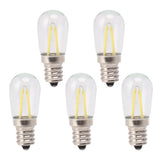 5Pcs Refrigerator Lamp Bulb Low Heat Low Power Consumption E12 LED Fridge Light Bulb 120V White Light