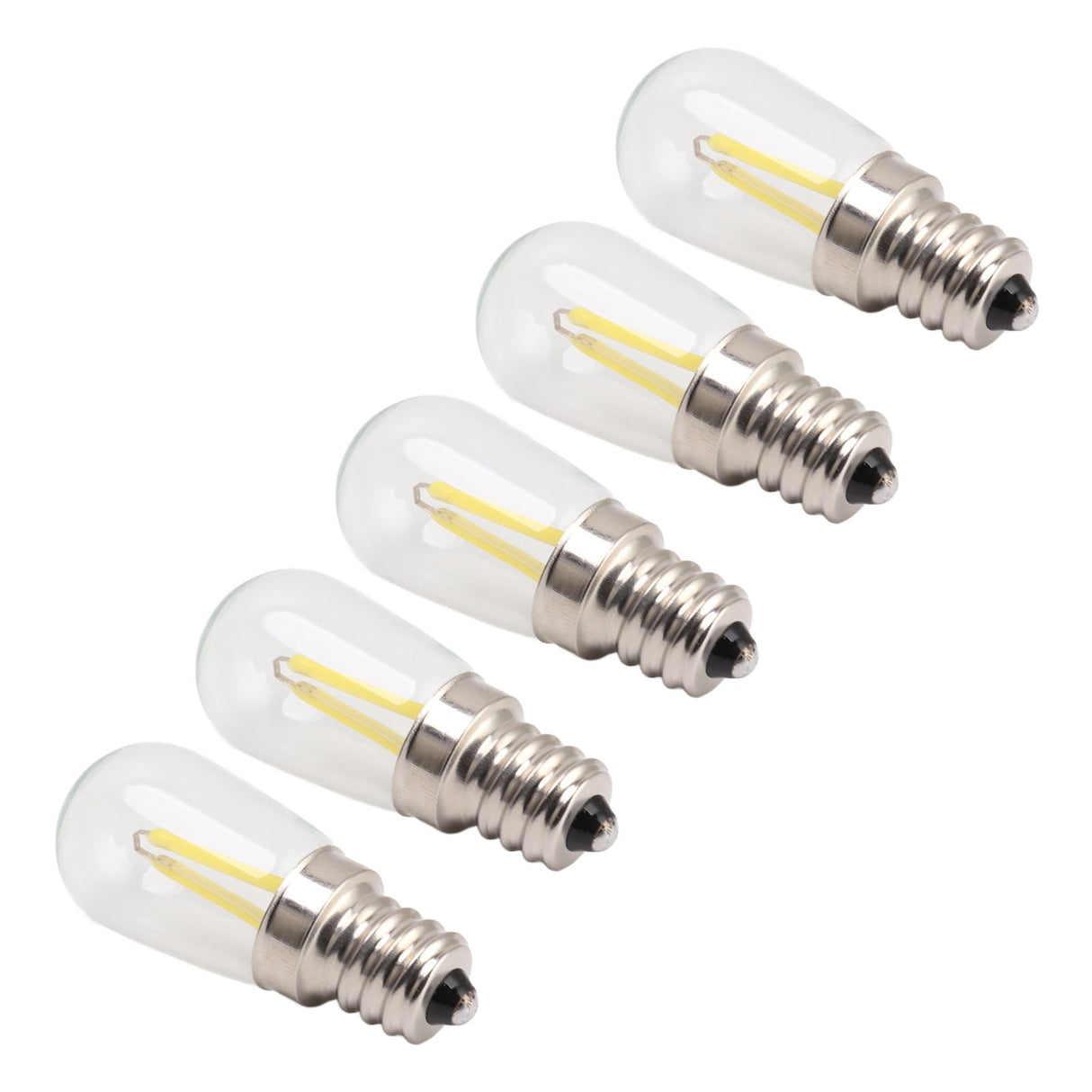 5Pcs Refrigerator Lamp Bulb Low Heat Low Power Consumption E12 LED Fridge Light Bulb 120V White Light