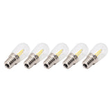 5Pcs Refrigerator Lamp Bulb Low Heat Low Power Consumption E12 LED Fridge Light Bulb 120V White Light