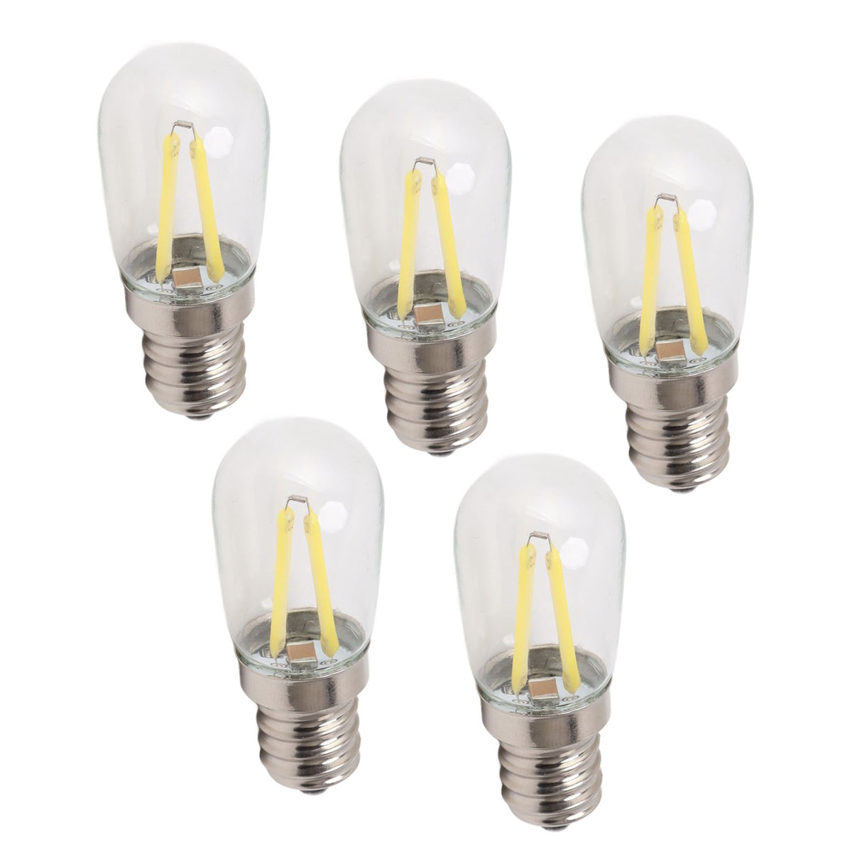 5Pcs Refrigerator Lamp Bulb Low Heat Low Power Consumption E12 LED Fridge Light Bulb 120V White Light