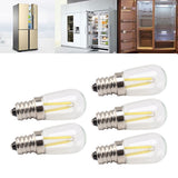 5Pcs Refrigerator Lamp Bulb Low Heat Low Power Consumption E12 LED Fridge Light Bulb 120V White Light