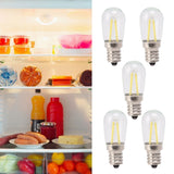 5Pcs Refrigerator Lamp Bulb Low Heat Low Power Consumption E12 LED Fridge Light Bulb 120V White Light