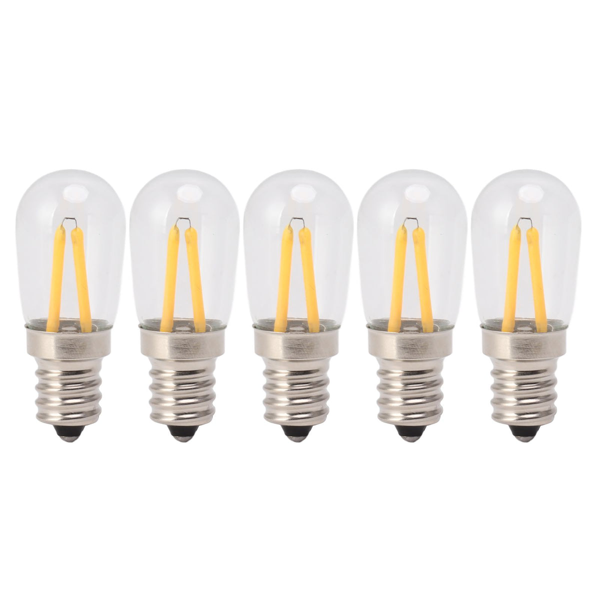 5Pcs Refrigerator Lamp Bulb Low Heat Low Power Consumption E12 LED Fridge Light Bulb 120V Warm Light