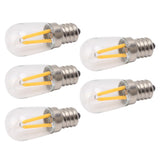 5Pcs Refrigerator Lamp Bulb Low Heat Low Power Consumption E12 LED Fridge Light Bulb 120V Warm Light - Front View