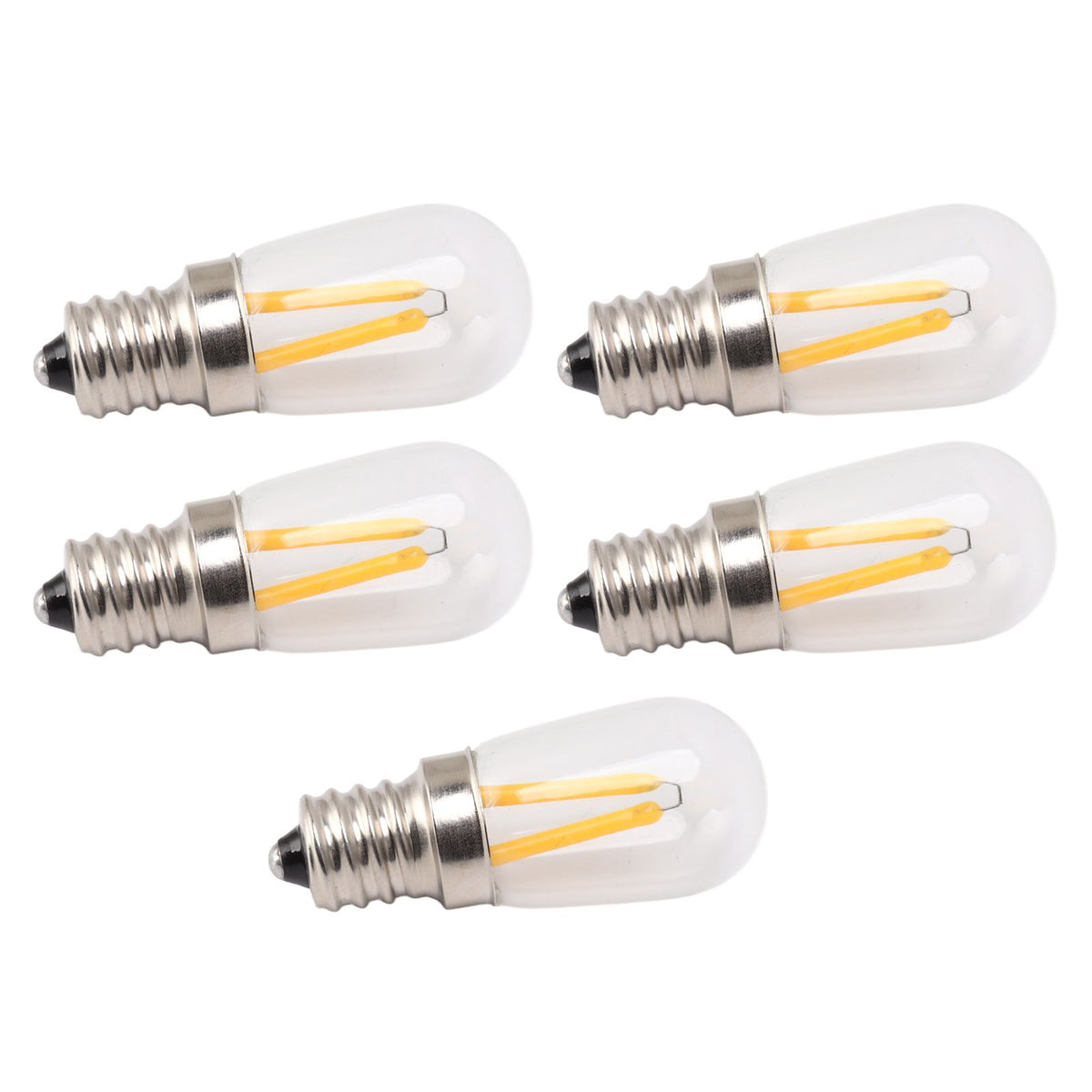 5Pcs Refrigerator Lamp Bulb Low Heat Low Power Consumption E12 LED Fridge Light Bulb 120V Warm Light