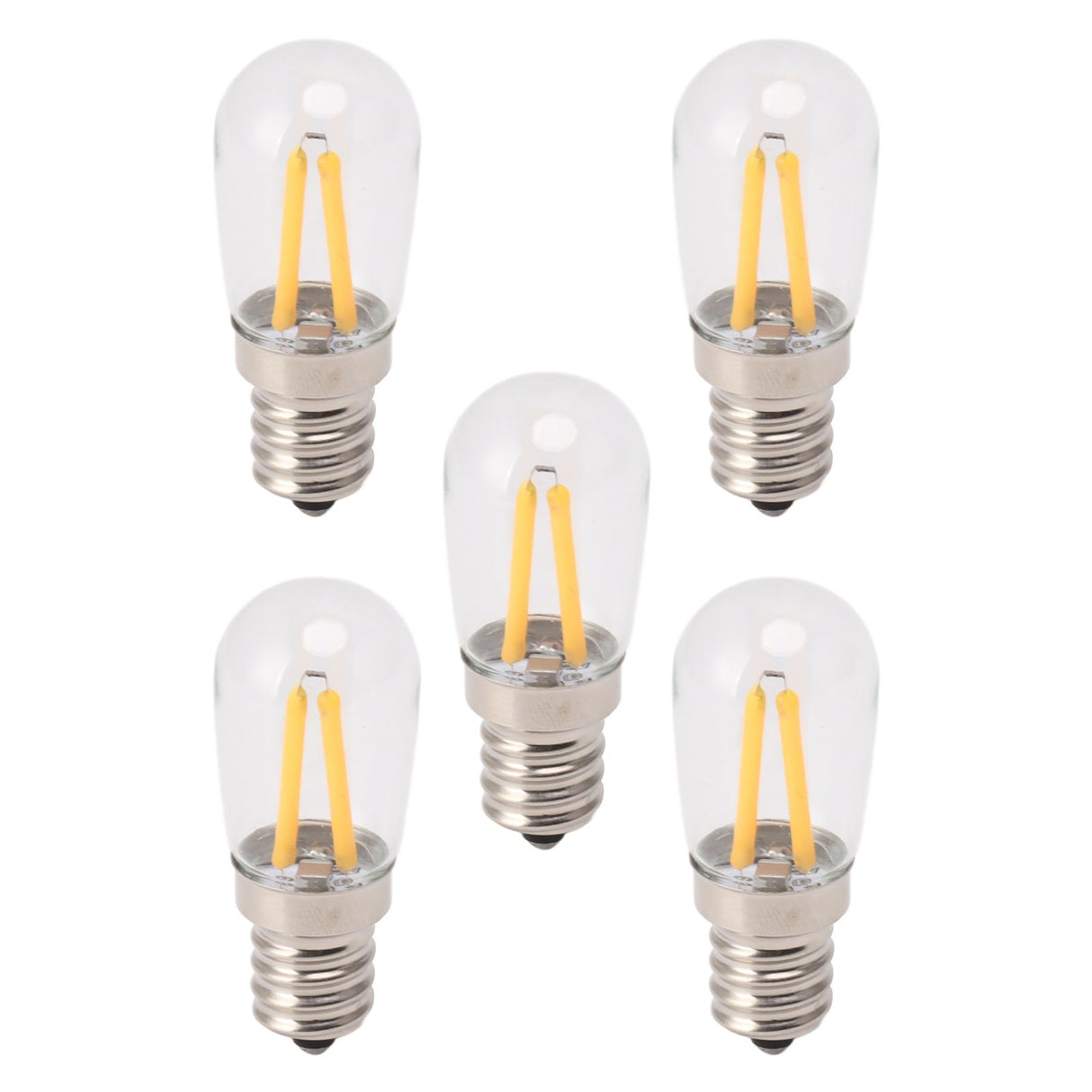 5Pcs Refrigerator Lamp Bulb Low Heat Low Power Consumption E12 LED Fridge Light Bulb 120V Warm Light