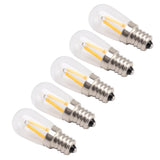 5Pcs Refrigerator Lamp Bulb Low Heat Low Power Consumption E12 LED Fridge Light Bulb 120V Warm Light - Close-Up Angle