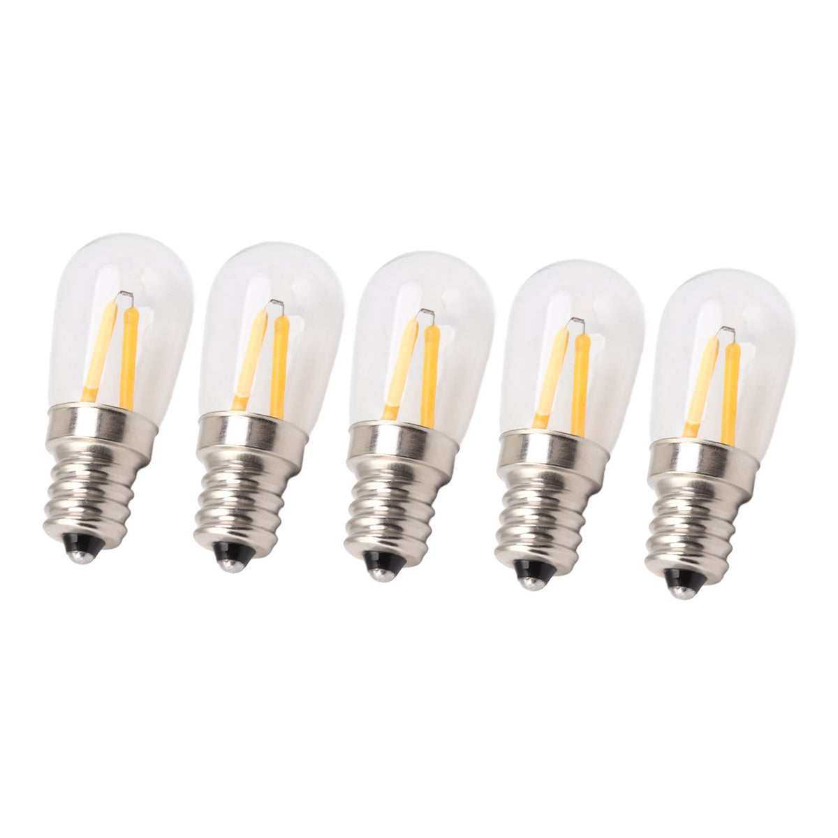 5Pcs Refrigerator Lamp Bulb Low Heat Low Power Consumption E12 LED Fridge Light Bulb 120V Warm Light