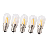 5Pcs Refrigerator Lamp Bulb Low Heat Low Power Consumption E12 LED Fridge Light Bulb 120V Warm Light