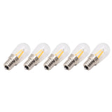 5Pcs Refrigerator Lamp Bulb Low Heat Low Power Consumption E12 LED Fridge Light Bulb 120V Warm Light