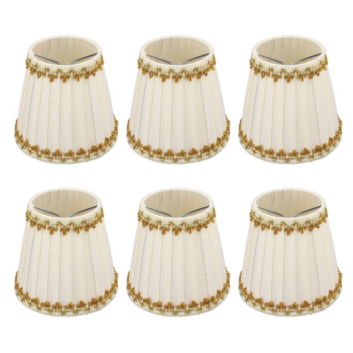 6Pcs Lampshade Candle Lamp Shade Modern Simple Style Home Decoration for Small E14 Bulb