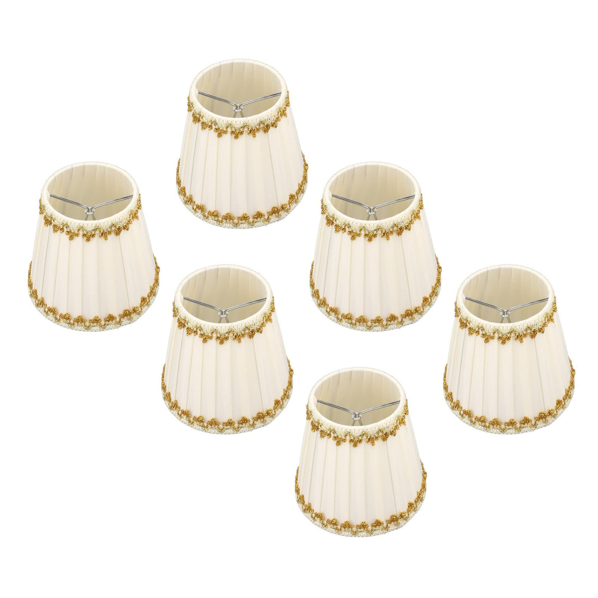 6Pcs Lampshade Candle Lamp Shade Modern Simple Style Home Decoration for Small E14 Bulb