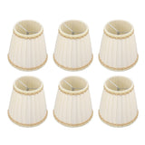 6PCS Set Small Lamp Shade Modern Style Cloth Clip On Bulb Chandelier Lamp Shade for Table Wall - Front View