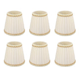 6PCS Set Small Lamp Shade Modern Style Cloth Clip On Bulb Chandelier Lamp Shade for Table Wall