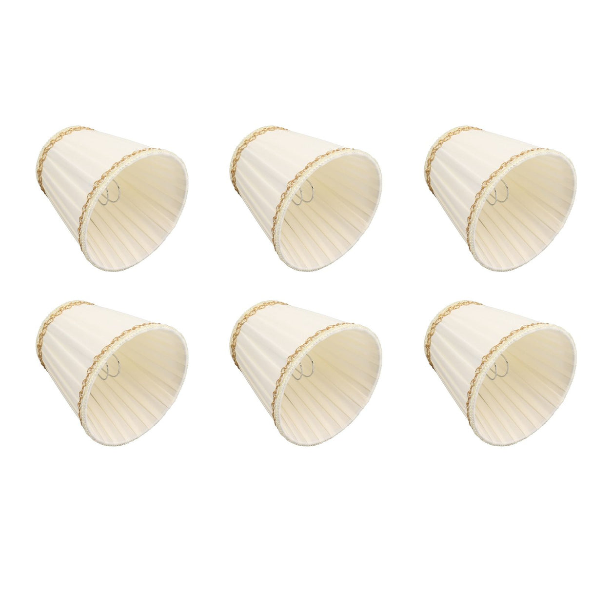 6PCS Set Small Lamp Shade Modern Style Cloth Clip On Bulb Chandelier Lamp Shade for Table Wall