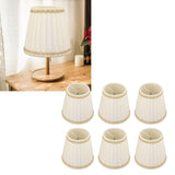 6PCS Set Small Lamp Shade Modern Style Cloth Clip On Bulb Chandelier Lamp Shade for Table Wall