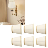 6PCS Set Small Lamp Shade Modern Style Cloth Clip On Bulb Chandelier Lamp Shade for Table Wall - Extra Image