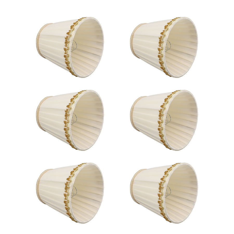 6Pcs Small Lamp Shades Safe Soft Easy Installation Modern Light Weight Table Lampshade for E14 Bulb Bedroom Hotel
