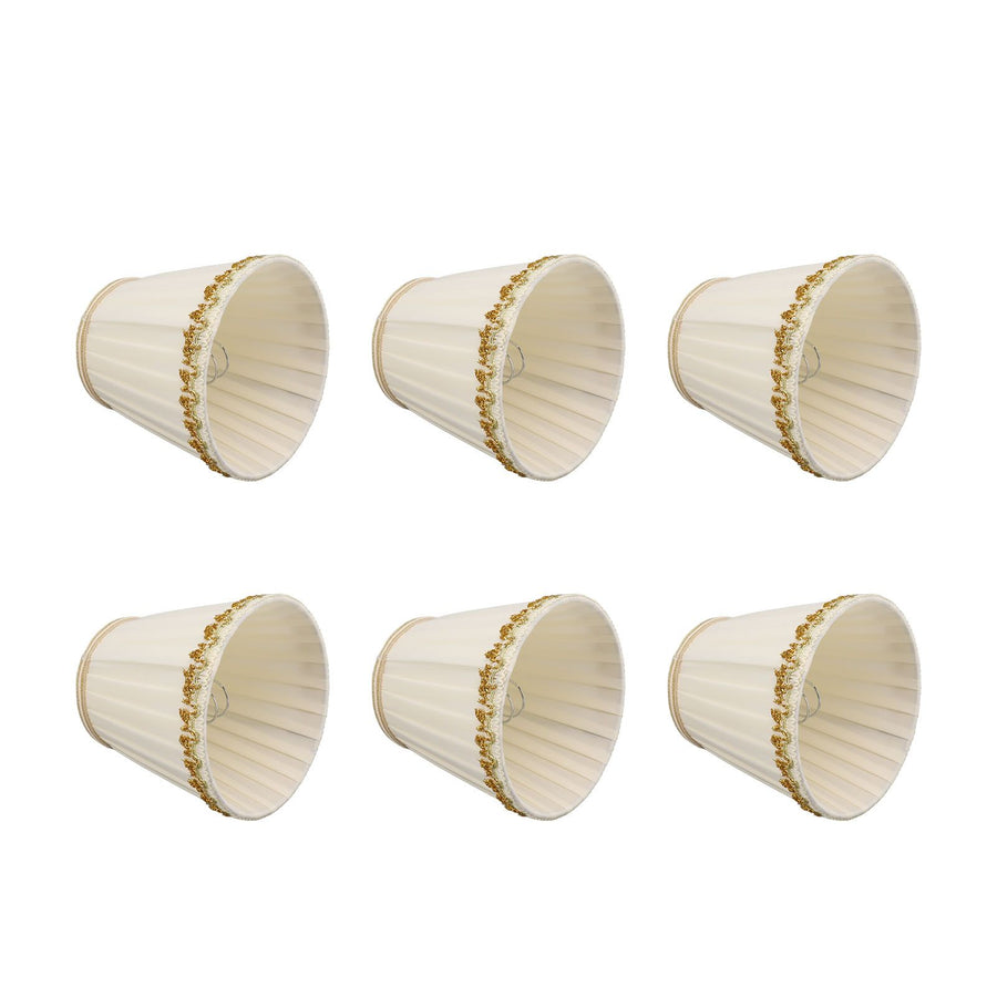 6Pcs Small Lamp Shades Safe Soft Easy Installation Modern Light Weight Table Lampshade for E14 Bulb Bedroom Hotel