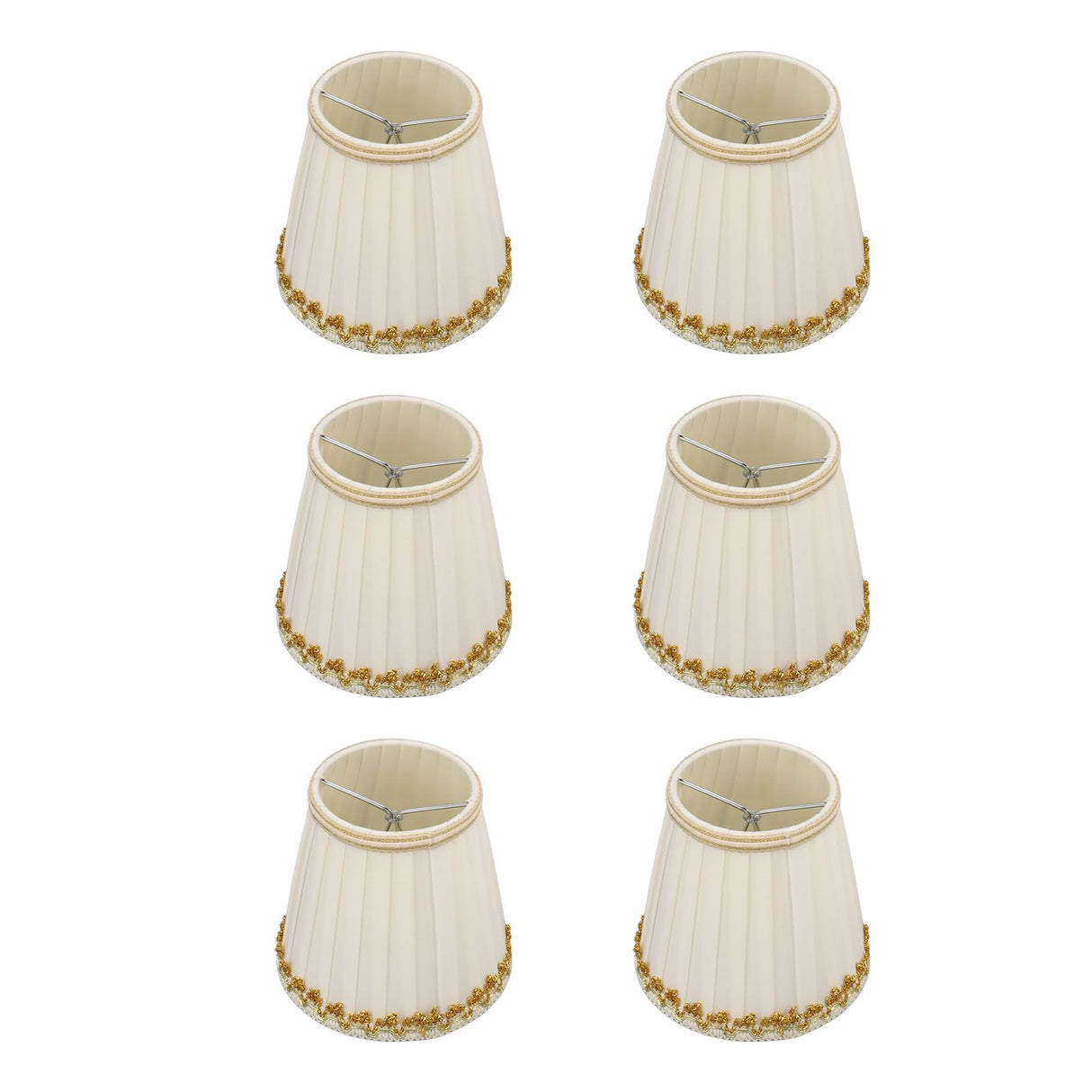 6Pcs Small Lamp Shades Safe Soft Easy Installation Modern Light Weight Table Lampshade for E14 Bulb Bedroom Hotel