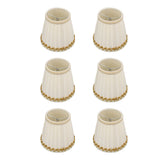 6Pcs Small Lamp Shades Safe Soft Easy Installation Modern Light Weight Table Lampshade for E14 Bulb Bedroom Hotel - Top-Down View