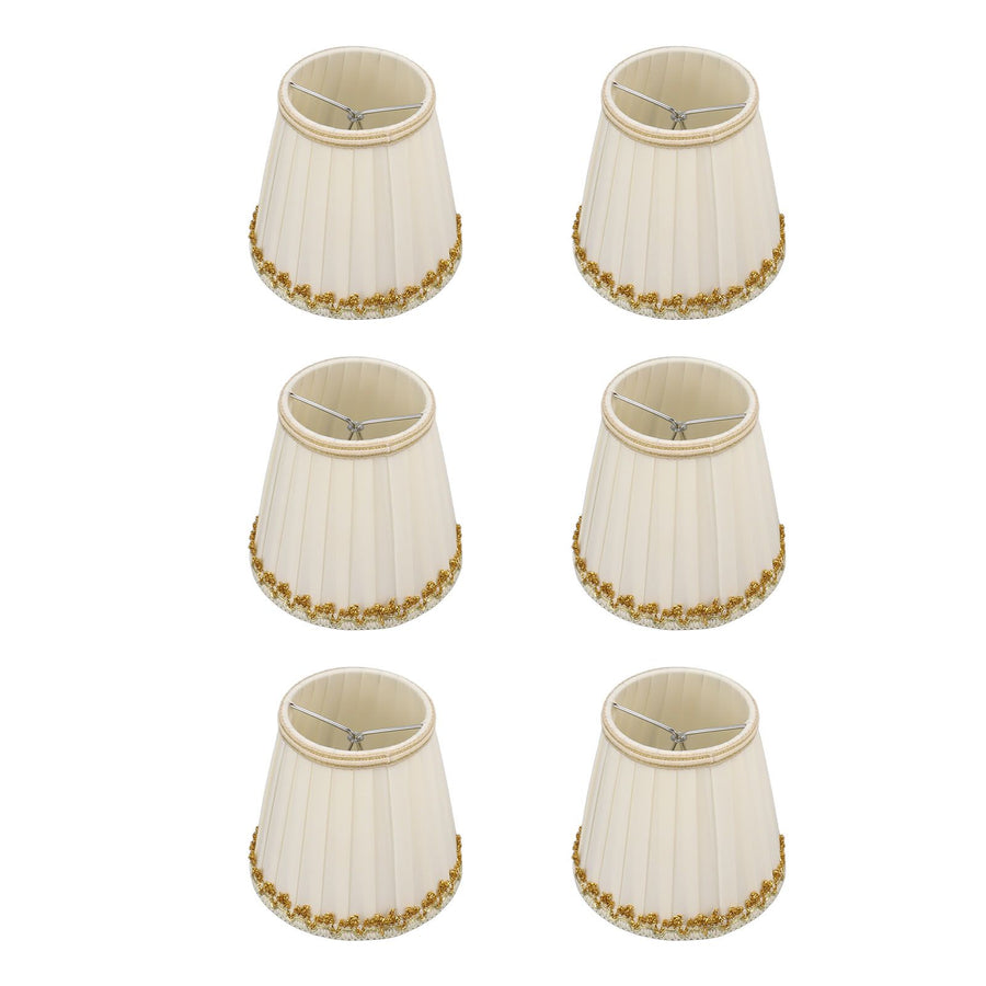 6Pcs Small Lamp Shades Safe Soft Easy Installation Modern Light Weight Table Lampshade for E14 Bulb Bedroom Hotel
