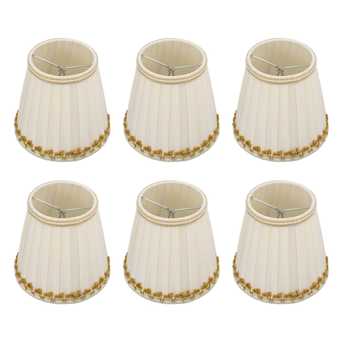 6Pcs Small Lamp Shades Safe Soft Easy Installation Modern Light Weight Table Lampshade for E14 Bulb Bedroom Hotel
