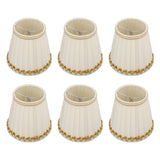 6Pcs Small Lamp Shades Safe Soft Easy Installation Modern Light Weight Table Lampshade for E14 Bulb Bedroom Hotel - 45-Degree Angle
