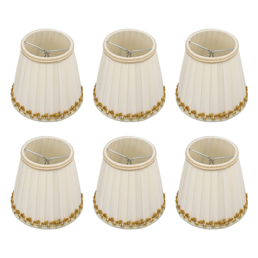 6Pcs Small Lamp Shades Safe Soft Easy Installation Modern Light Weight Table Lampshade for E14 Bulb Bedroom Hotel