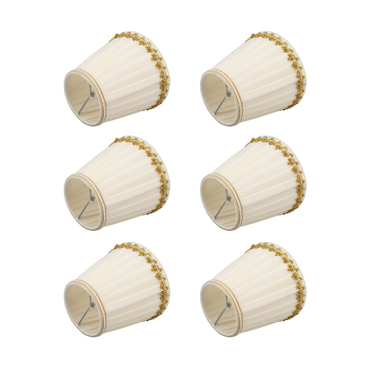 6Pcs Small Lamp Shades Safe Soft Easy Installation Modern Light Weight Table Lampshade for E14 Bulb Bedroom Hotel