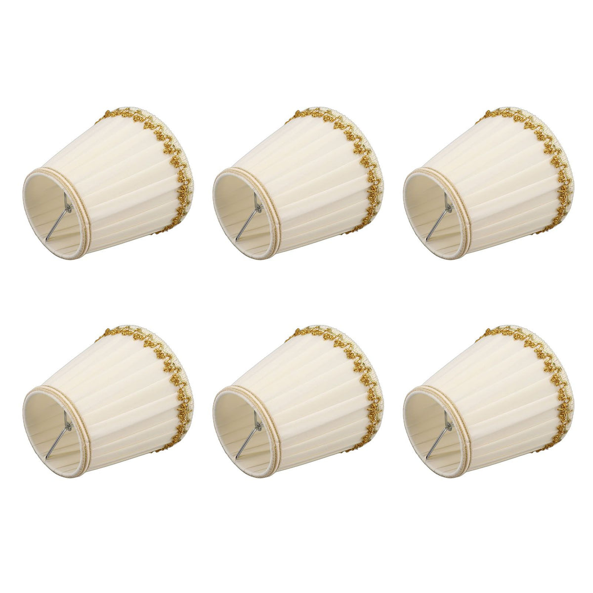 6Pcs Small Lamp Shades Safe Soft Easy Installation Modern Light Weight Table Lampshade for E14 Bulb Bedroom Hotel
