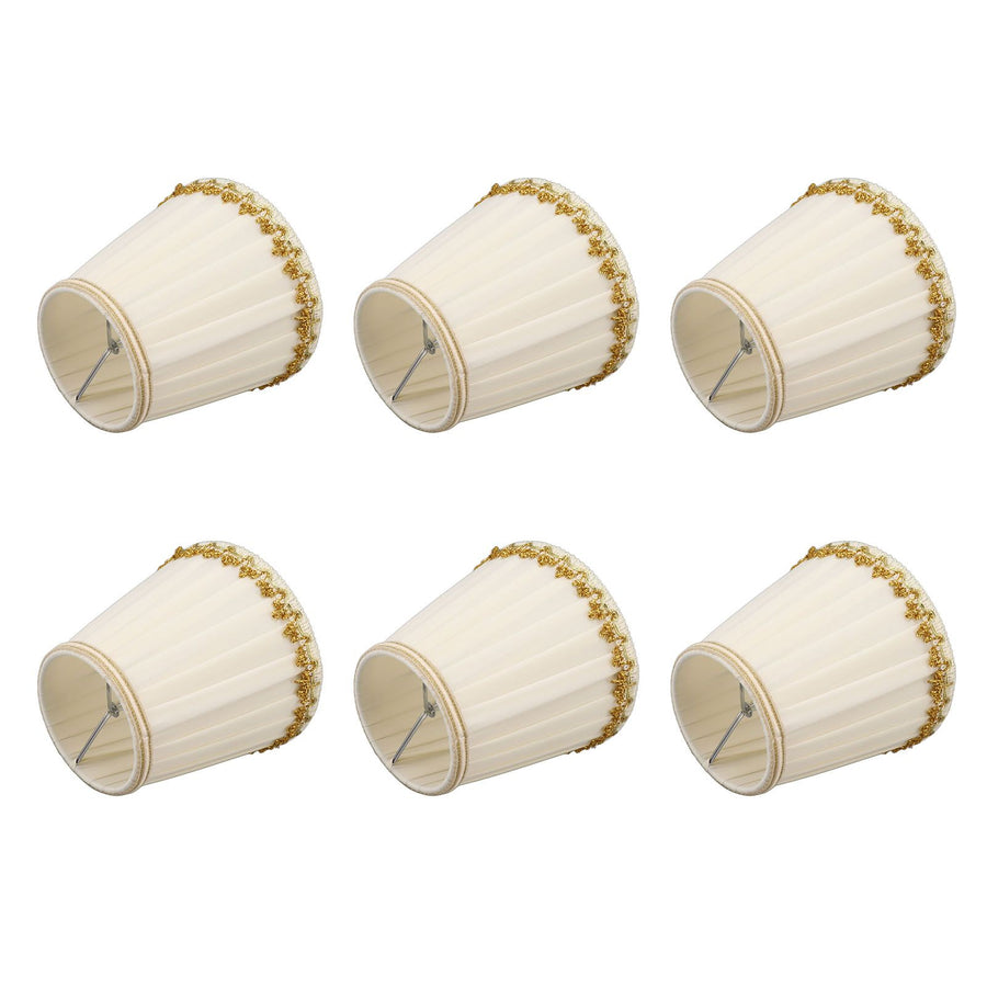6Pcs Small Lamp Shades Safe Soft Easy Installation Modern Light Weight Table Lampshade for E14 Bulb Bedroom Hotel