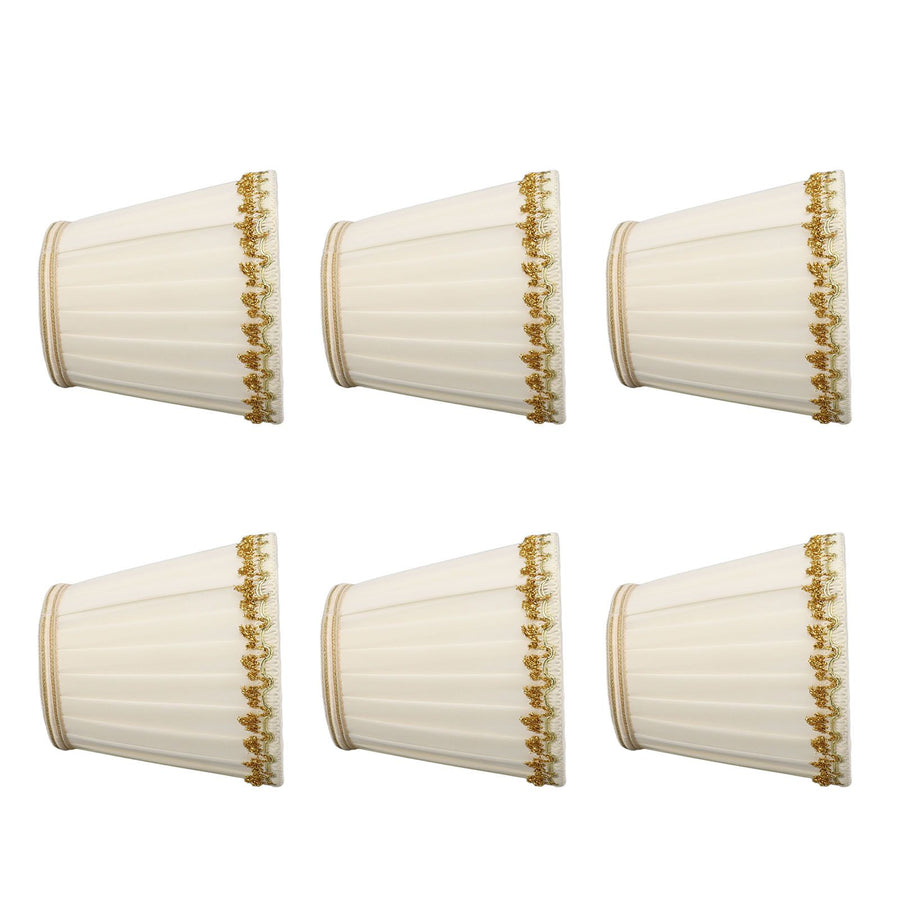 6Pcs Small Lamp Shades Safe Soft Easy Installation Modern Light Weight Table Lampshade for E14 Bulb Bedroom Hotel