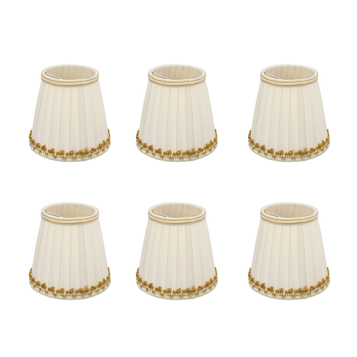 6Pcs Small Lamp Shades Safe Soft Easy Installation Modern Light Weight Table Lampshade for E14 Bulb Bedroom Hotel