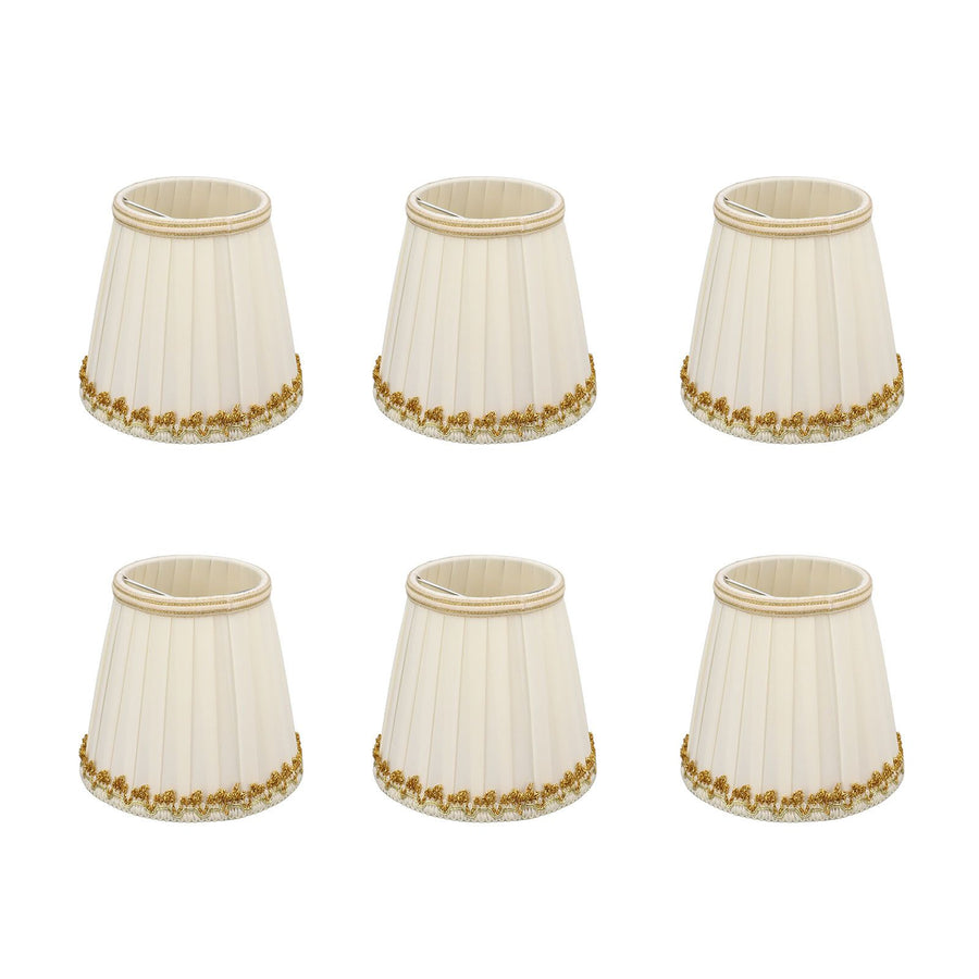 6Pcs Small Lamp Shades Safe Soft Easy Installation Modern Light Weight Table Lampshade for E14 Bulb Bedroom Hotel