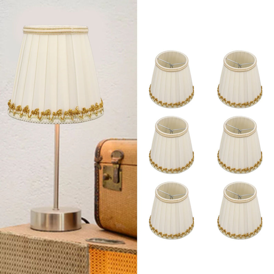 6Pcs Small Lamp Shades Safe Soft Easy Installation Modern Light Weight Table Lampshade for E14 Bulb Bedroom Hotel