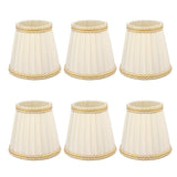 6Pcs Small Lamp Shade Clip On Drum Lampshade Cloth for Chandelier Candle Bulbs Lighting Accessories