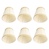 6Pcs Small Lamp Shade Clip On Drum Lampshade Cloth for Chandelier Candle Bulbs Lighting Accessories - Top-Down View