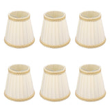 6Pcs Small Lamp Shade Clip On Drum Lampshade Cloth for Chandelier Candle Bulbs Lighting Accessories