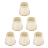 6Pcs Small Lamp Shade Clip On Drum Lampshade Cloth for Chandelier Candle Bulbs Lighting Accessories