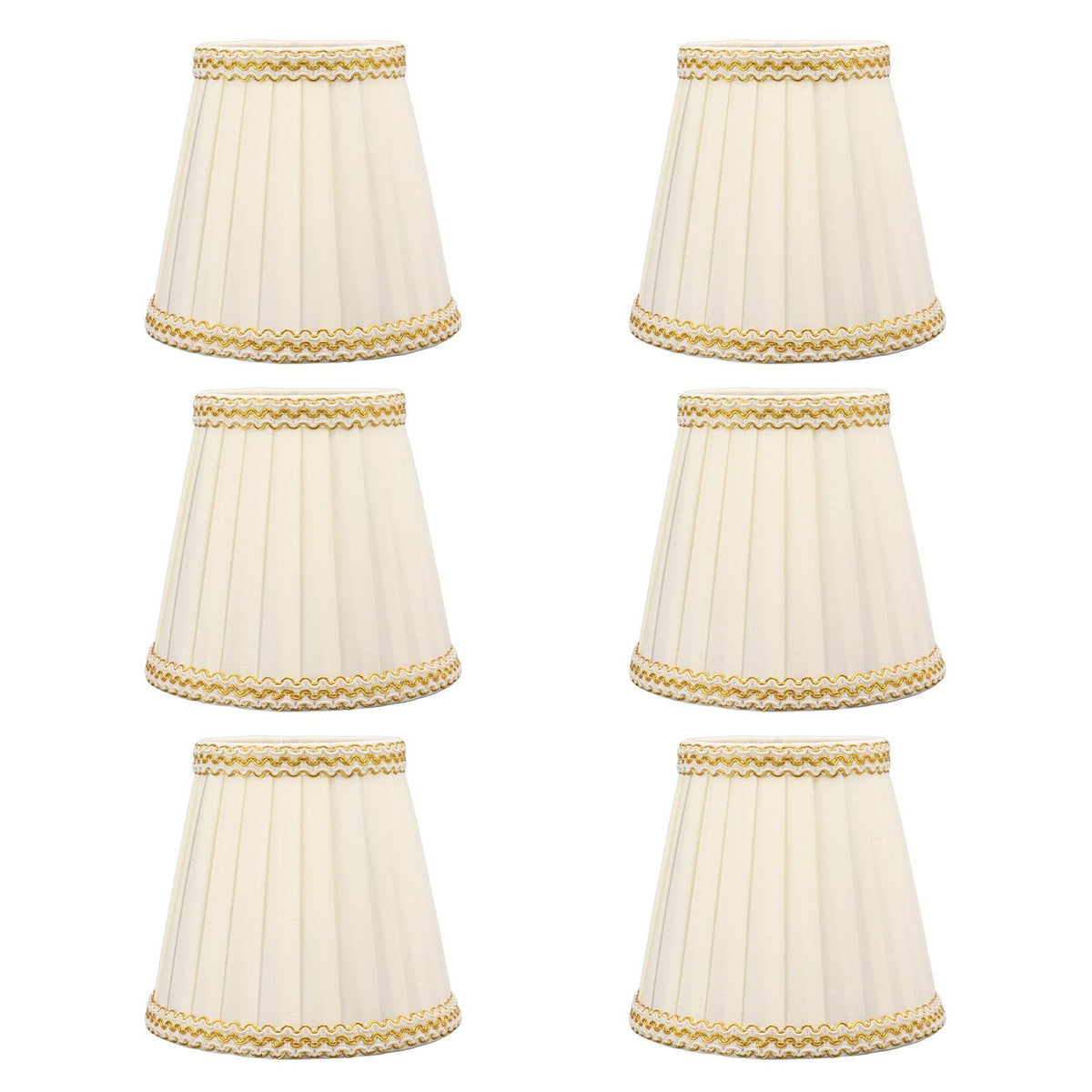 6Pcs Small Lamp Shade Clip On Drum Lampshade Cloth for Chandelier Candle Bulbs Lighting Accessories