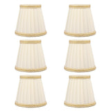 6Pcs Small Lamp Shade Clip On Drum Lampshade Cloth for Chandelier Candle Bulbs Lighting Accessories