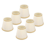 6Pcs Small Lamp Shade Clip On Drum Lampshade Cloth for Chandelier Candle Bulbs Lighting Accessories