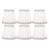 6Pcs Cloth Lampshade Modern Simple Candle Chandelier Light Shade Table Lampshade for Living Room