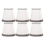 6 Pcs Small Lamp Shade Clip On Type Fabric Lampshade Modern Simple E14 Candle Bulb Lamp Cover