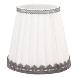 6 Pcs Small Lamp Shade Clip On Type Fabric Lampshade Modern Simple E14 Candle Bulb Lamp Cover - Front View