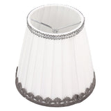 6 Pcs Small Lamp Shade Clip On Type Fabric Lampshade Modern Simple E14 Candle Bulb Lamp Cover - Top-Down View