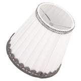 6 Pcs Small Lamp Shade Clip On Type Fabric Lampshade Modern Simple E14 Candle Bulb Lamp Cover - Close-Up Angle