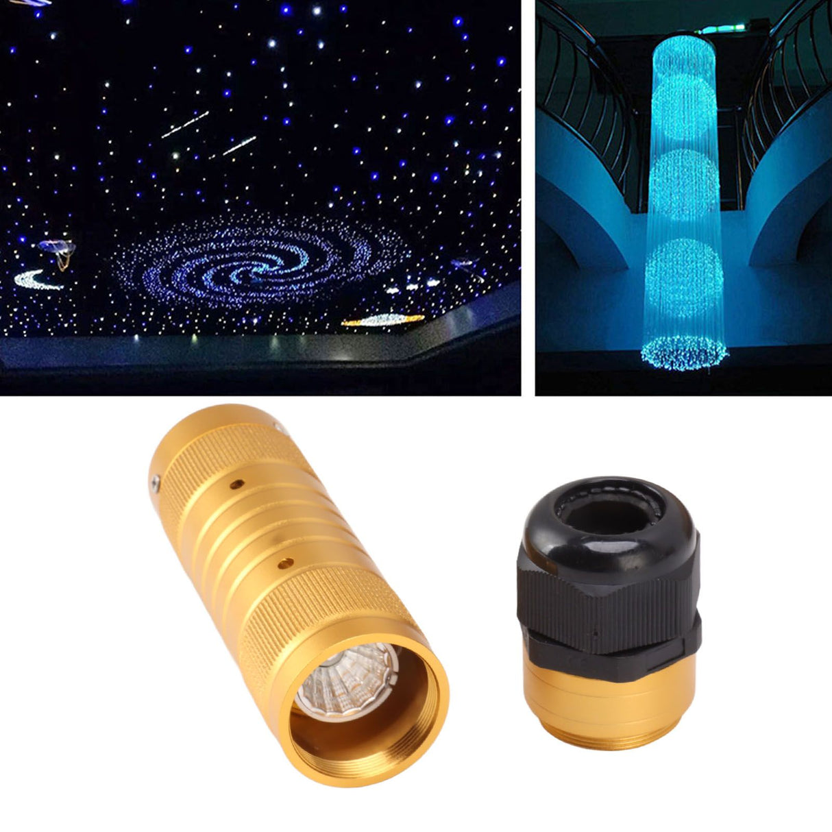 7W Fiber Optic Lights Kit Shooting Star Light Bluetooth LED RGBW Star Ceiling Light Kit for Car Home Decoration DC 12V